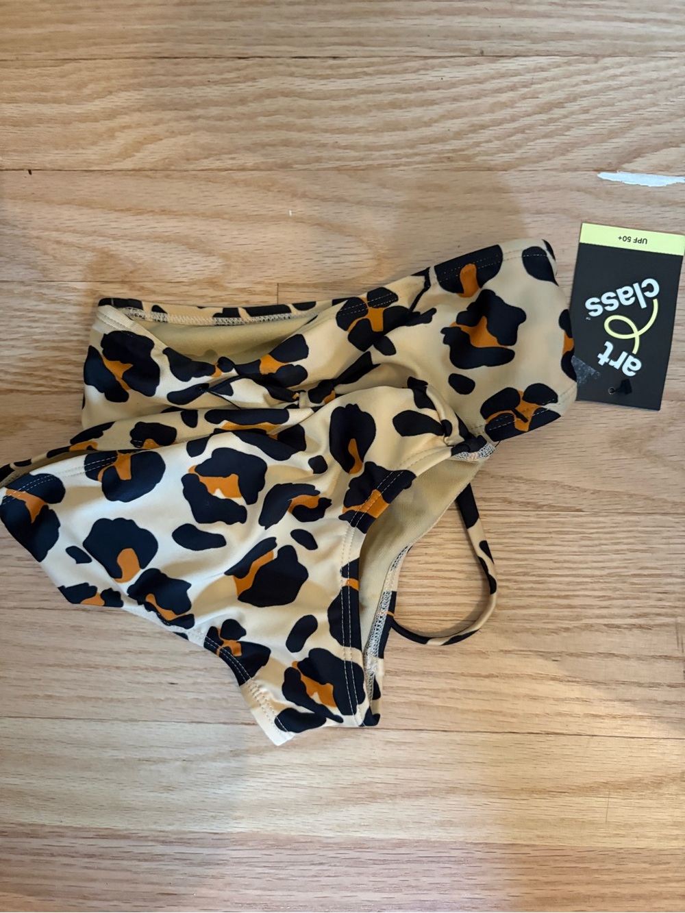 Art Class Girls 2-Piece Leopard Print Bikini Swimsuit NWT UPF 50+, XS, 4/5